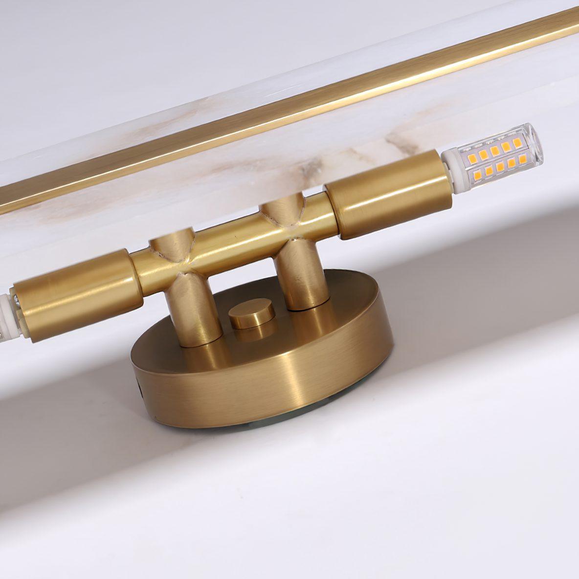 Modern Long Ellipse Alabaster Wall Sconce with Adjustable Light Direct