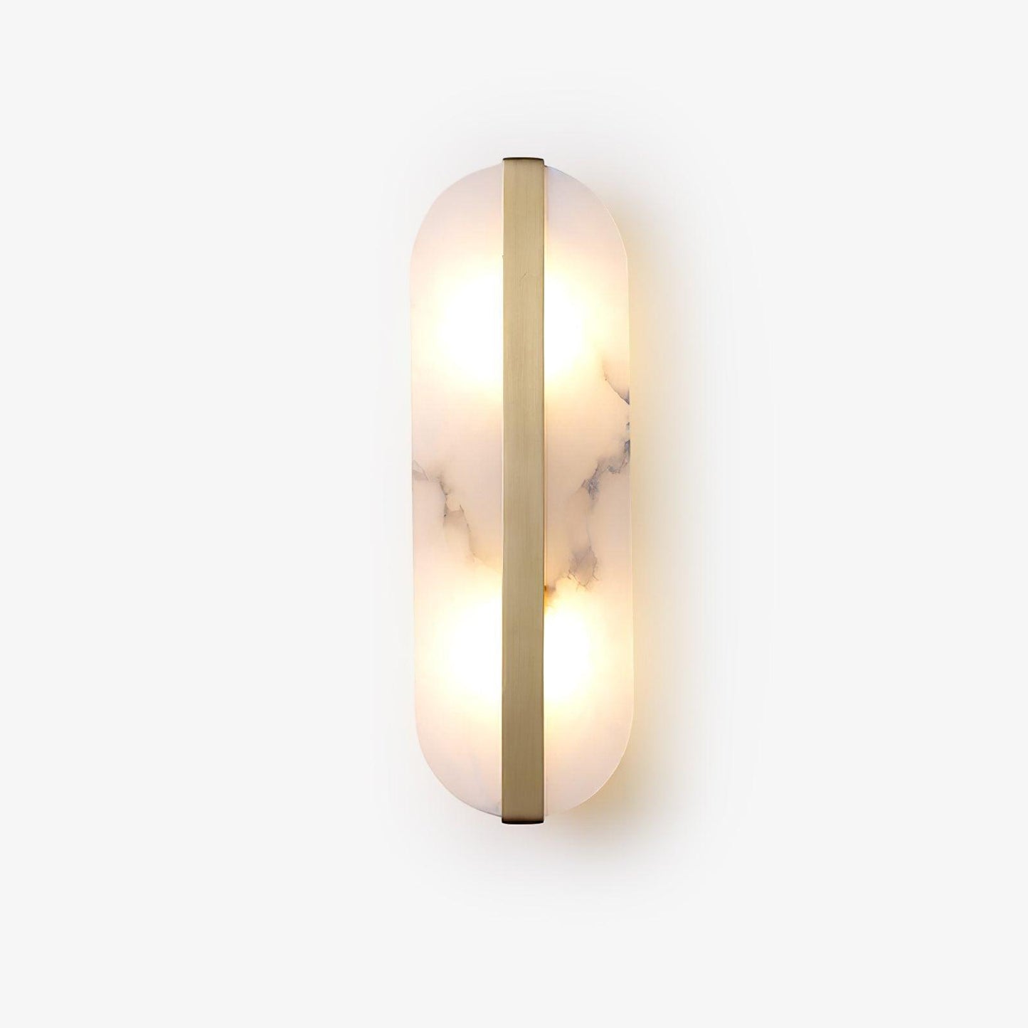 Modern Long Ellipse Alabaster Wall Sconce with Adjustable Light Direct