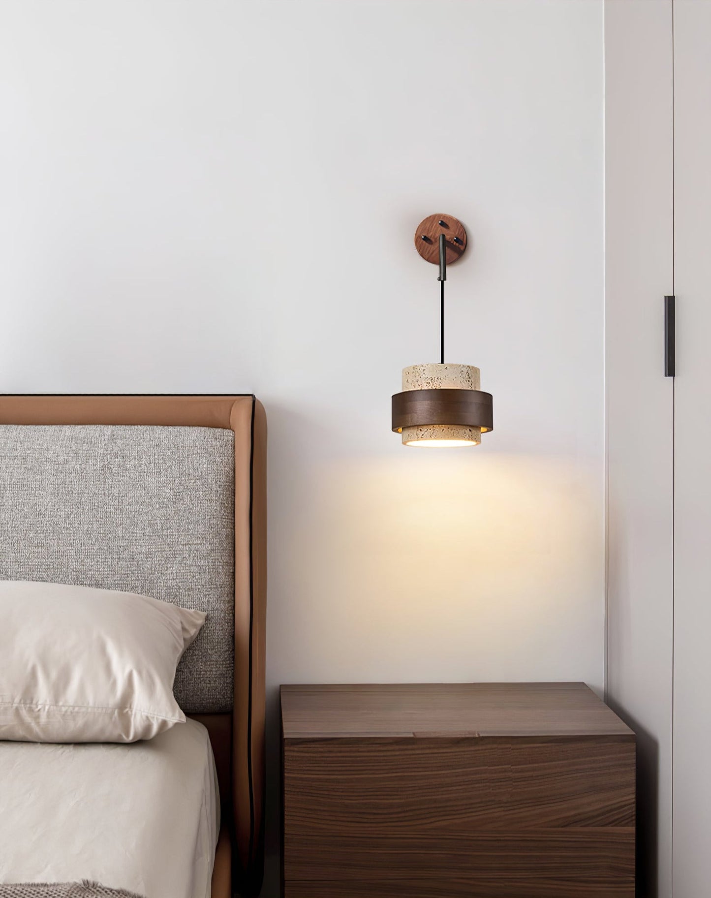 Travertine Wall Sconce - Elegant Design, Soft Ambient Lighting