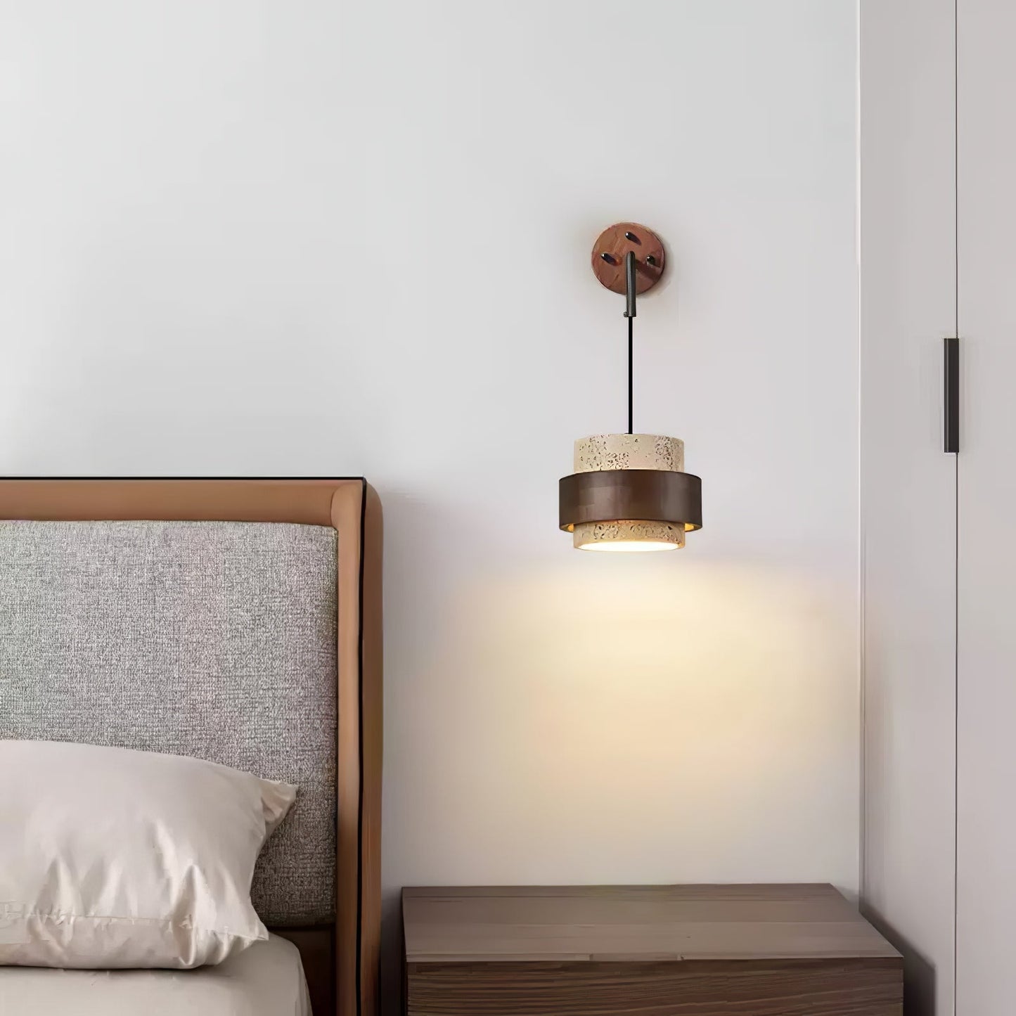 Travertine Wall Sconce - Elegant Design, Soft Ambient Lighting