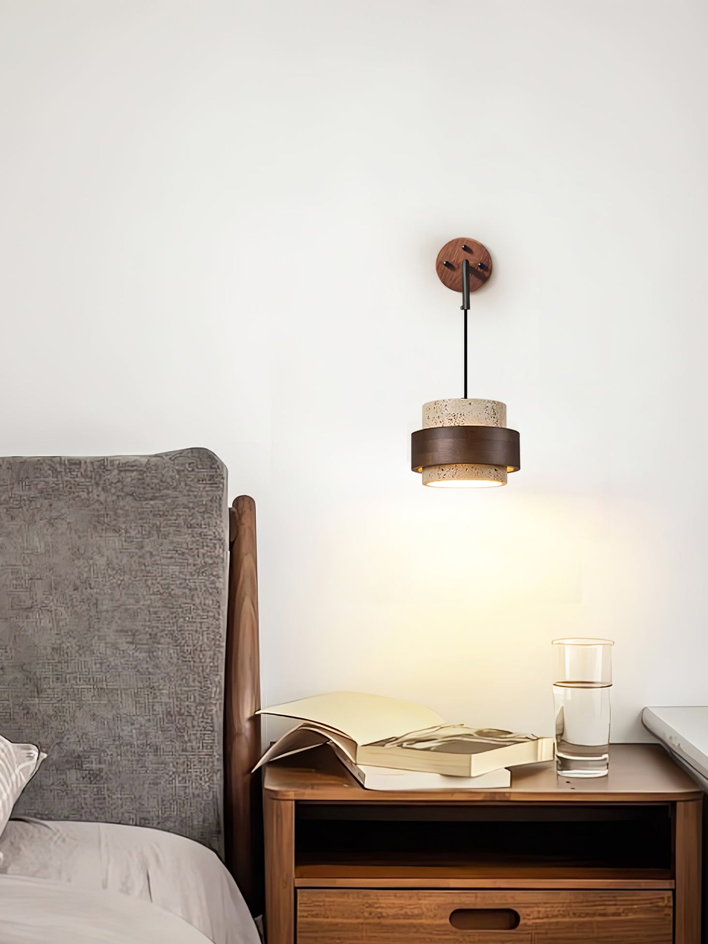 Travertine Wall Sconce - Elegant Design, Soft Ambient Lighting