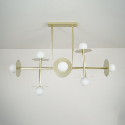 Strada Chandelier - Elegant Lighting Fixture with Adjustable Height &