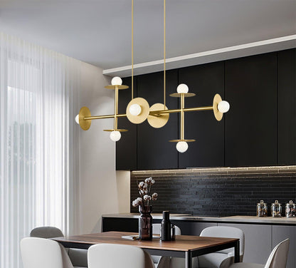 Strada Chandelier - Elegant Lighting Fixture with Adjustable Height &
