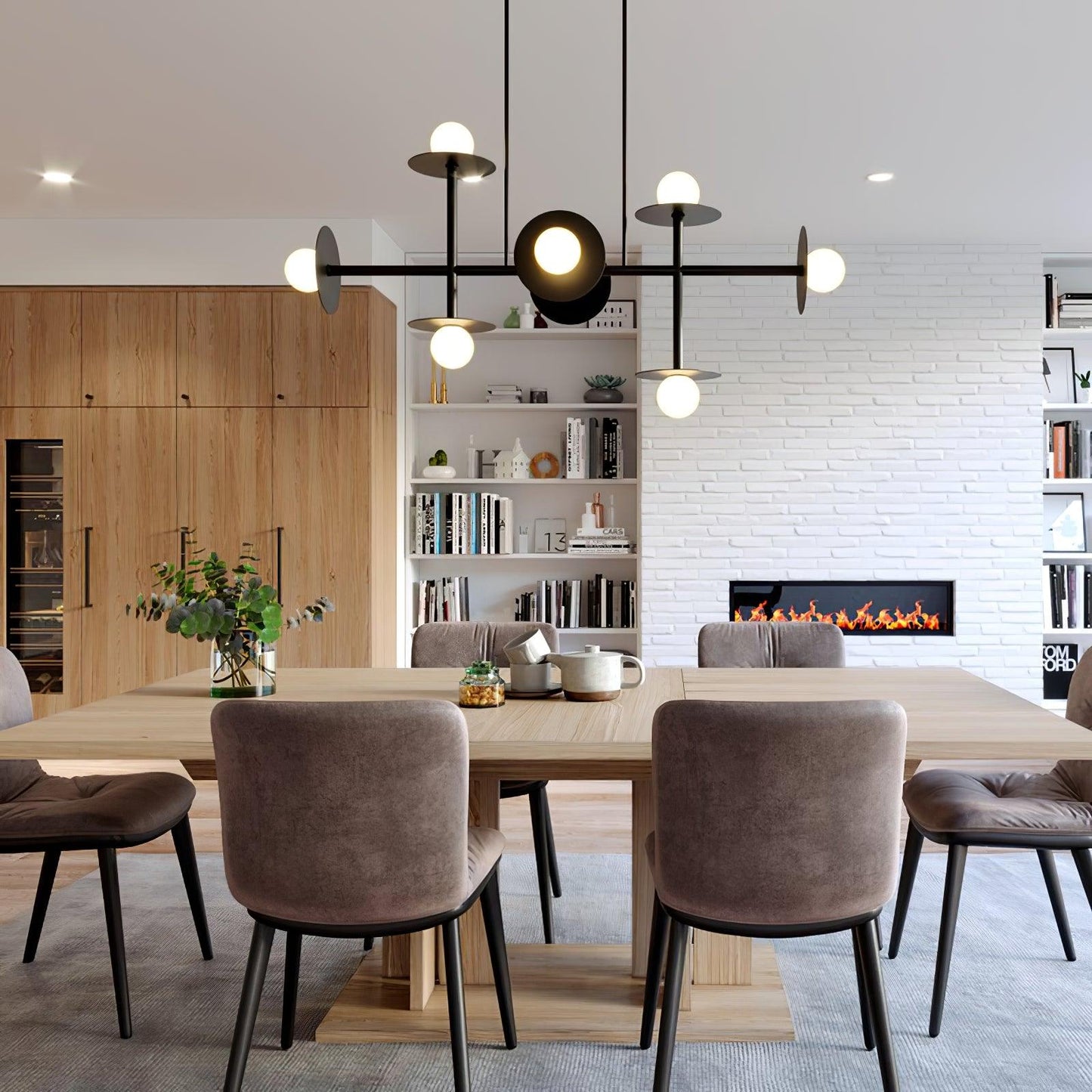 Strada Chandelier - Elegant Lighting Fixture with Adjustable Height &