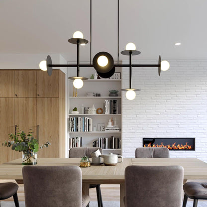 Strada Chandelier - Elegant Lighting Fixture with Adjustable Height &