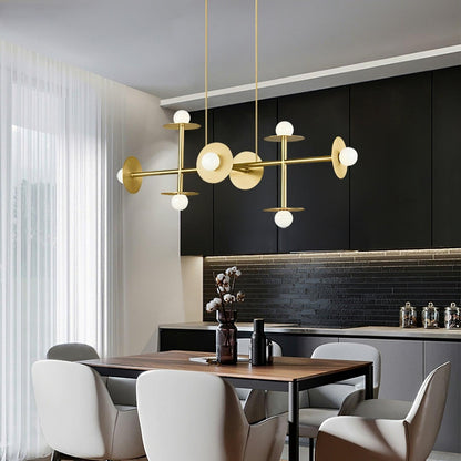 Strada Chandelier - Elegant Lighting Fixture with Adjustable Height &