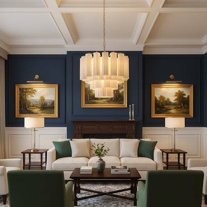 Stratum Ripple Chandelier - Modern Design with Adjustable Height & LED
