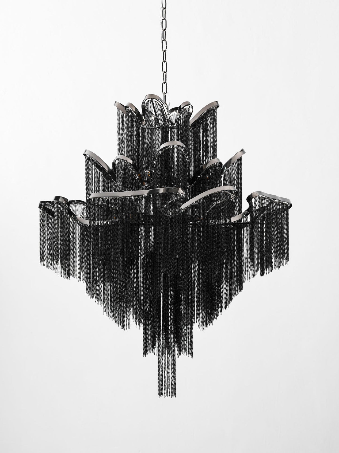 Stream Chain Chandelier - Modern Design with Adjustable Length & LED L