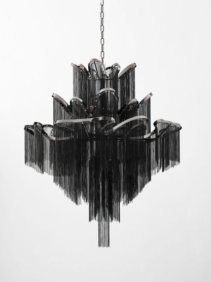 Stream Chain Chandelier - Modern Design with Adjustable Length & LED L
