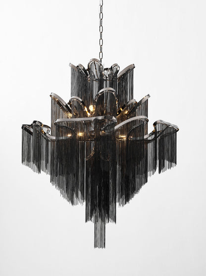 Stream Chain Chandelier - Modern Design with Adjustable Length & LED L
