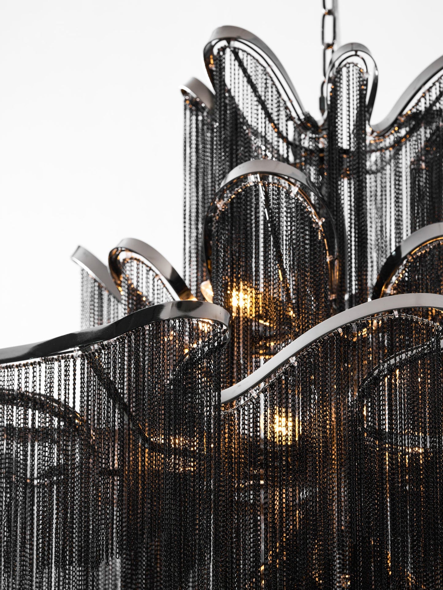Stream Chain Chandelier - Modern Design with Adjustable Length & LED L
