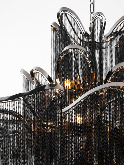 Stream Chain Chandelier - Modern Design with Adjustable Length & LED L