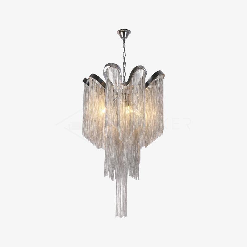 Stream Chain Chandelier - Modern Design with Adjustable Length & LED L