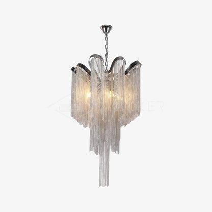 Stream Chain Chandelier - Modern Design with Adjustable Length & LED L