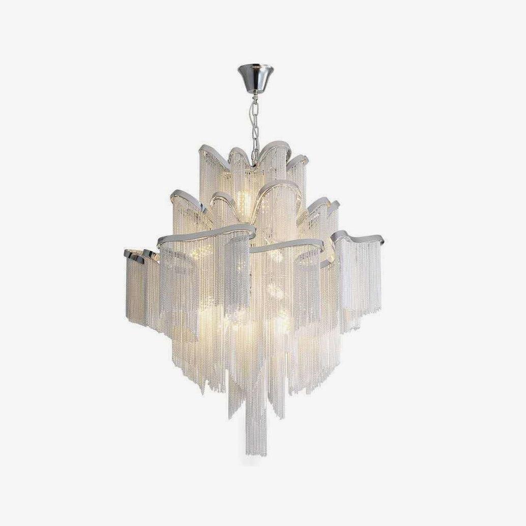 Stream Chain Chandelier - Modern Design with Adjustable Length & LED L