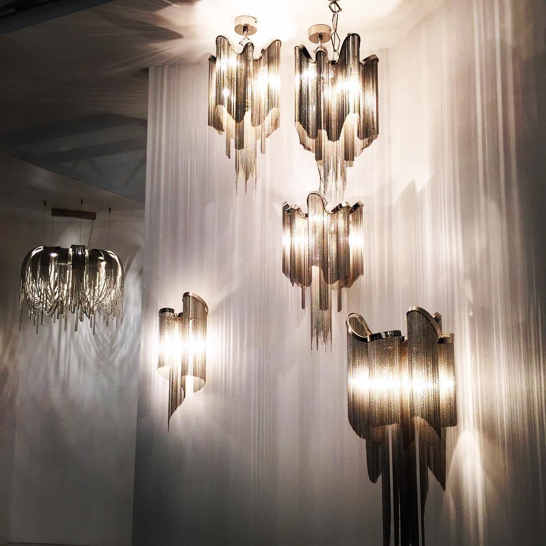 Stream Chain Chandelier - Modern Design with Adjustable Length & LED L