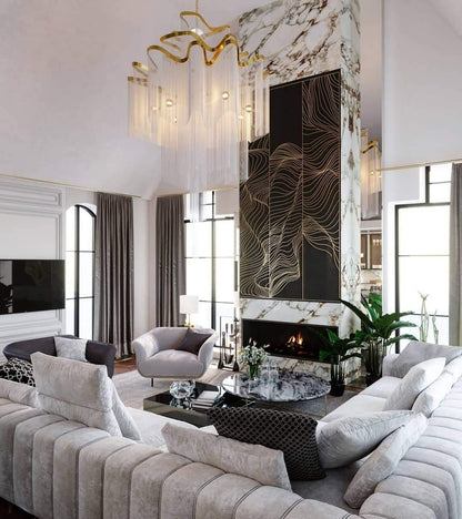 Stream Chain Chandelier - Modern Design with Adjustable Length & LED L