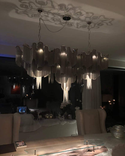 Stream Chain Chandelier - Modern Design with Adjustable Length & LED L