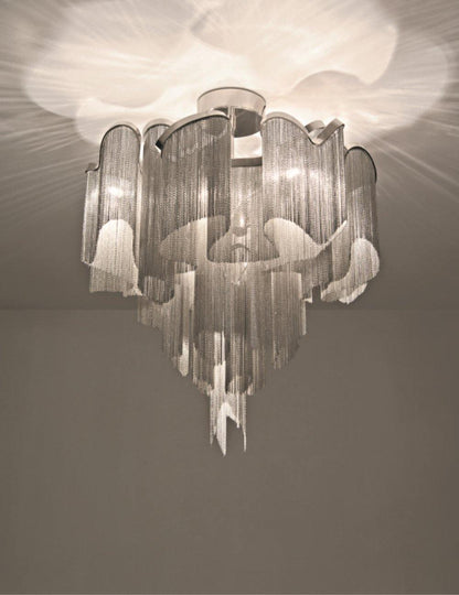 Stream Chain Chandelier - Modern Design with Adjustable Length & LED L