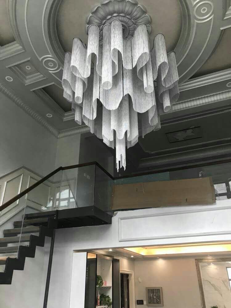 Stream Chain Chandelier - Modern Design with Adjustable Length & LED L