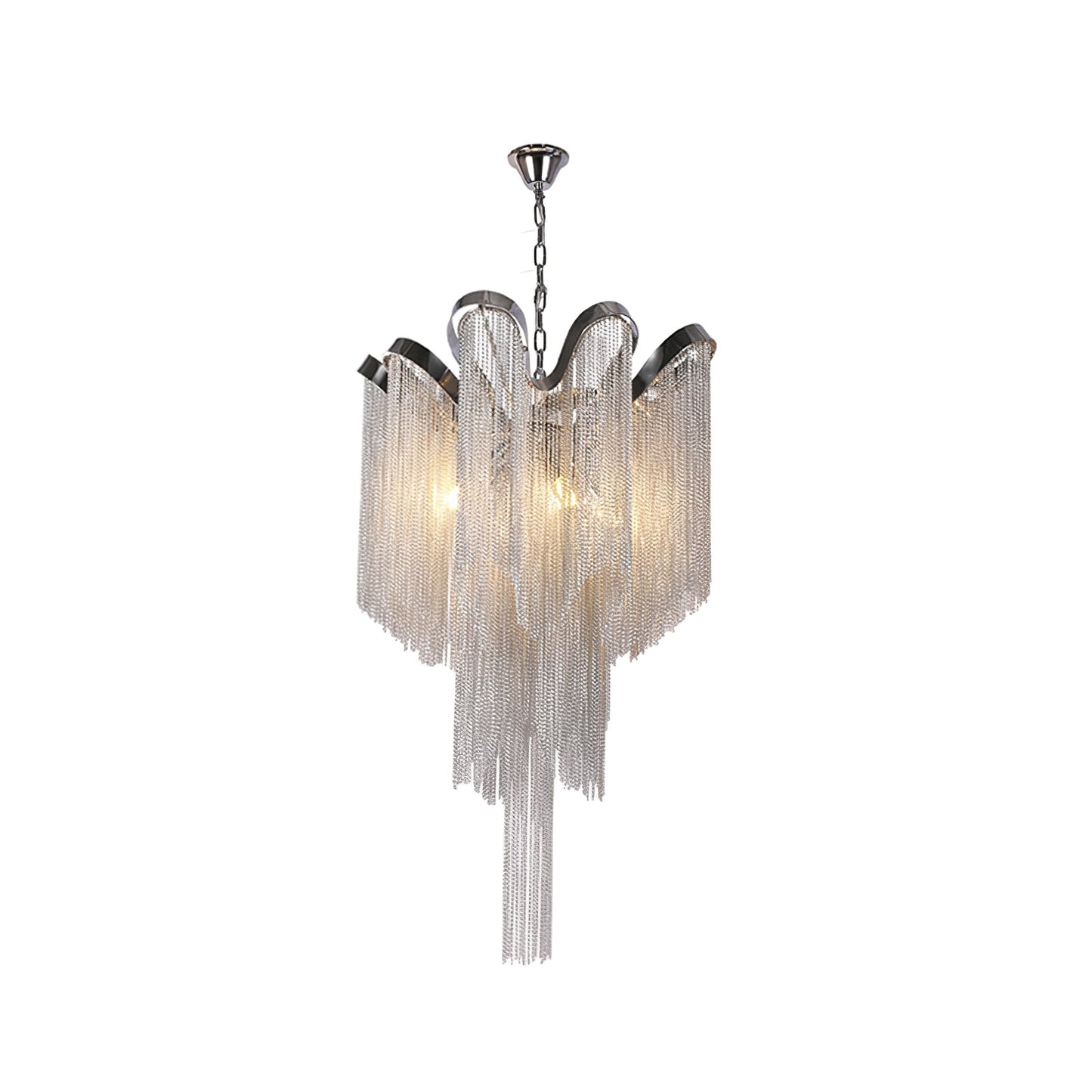Stream Chain Chandelier - Modern Design with Adjustable Length & LED L