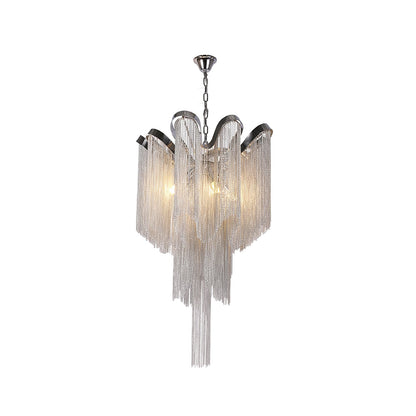 Stream Chain Chandelier - Modern Design with Adjustable Length & LED L