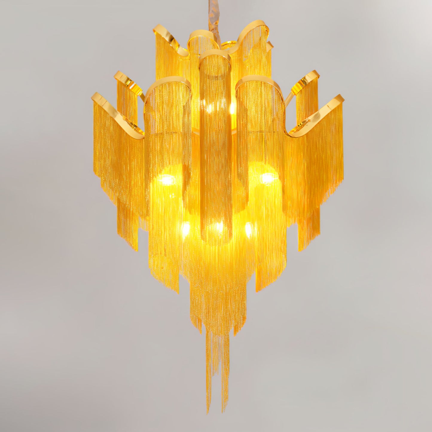 Stream Chain Chandelier - Modern Design with Adjustable Length & LED L