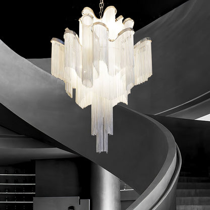 Stream Chain Chandelier - Modern Design with Adjustable Length & LED L