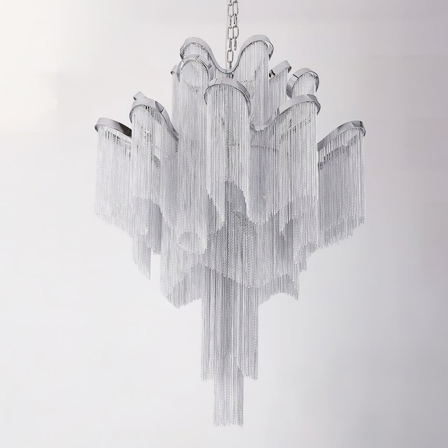Stream Chain Chandelier - Modern Design with Adjustable Length & LED L