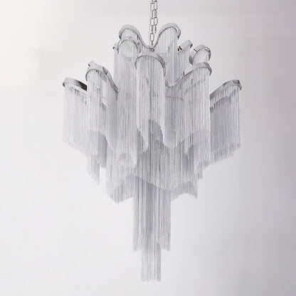 Stream Chain Chandelier - Modern Design with Adjustable Length & LED L