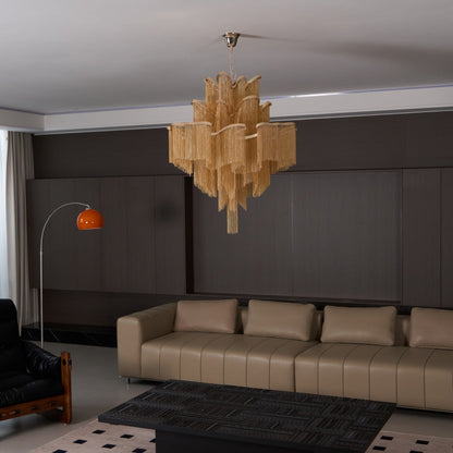 Stream Chain Chandelier - Modern Design with Adjustable Length & LED L