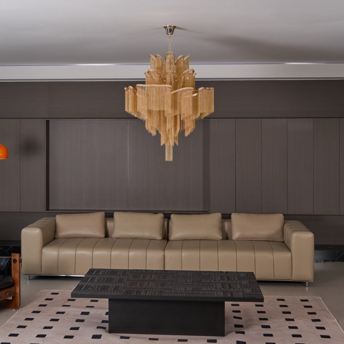 Stream Chain Chandelier - Modern Design with Adjustable Length & LED L