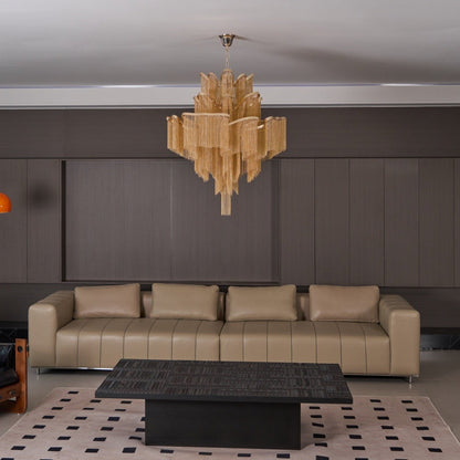 Stream Chain Chandelier - Modern Design with Adjustable Length & LED L