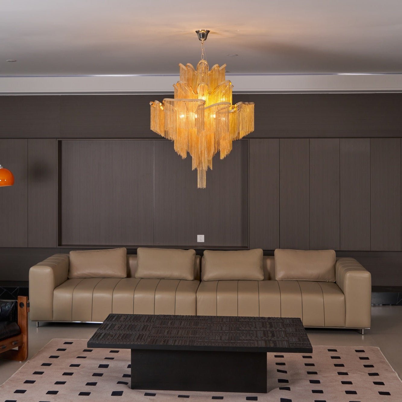 Stream Chain Chandelier - Modern Design with Adjustable Length & LED L