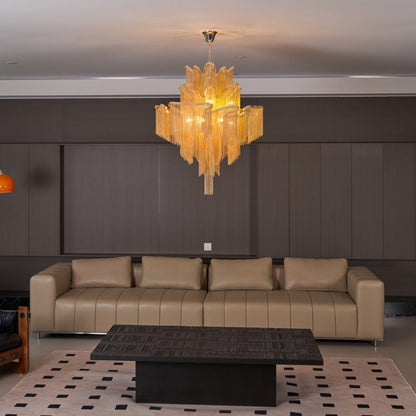 Stream Chain Chandelier - Modern Design with Adjustable Length & LED L