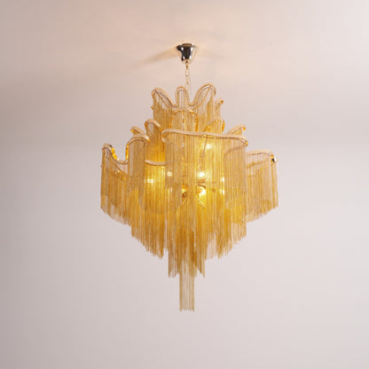 Stream Chain Chandelier - Modern Design with Adjustable Length & LED L
