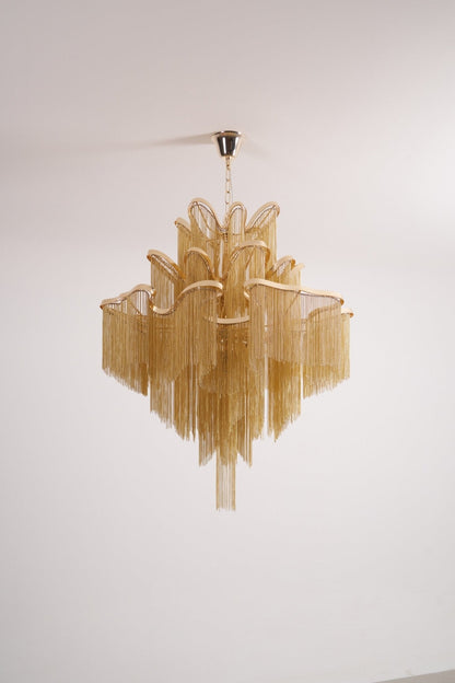Stream Chain Chandelier - Modern Design with Adjustable Length & LED L