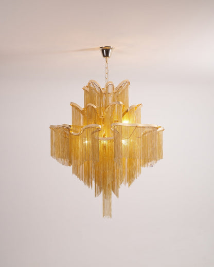 Stream Chain Chandelier - Modern Design with Adjustable Length & LED L