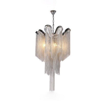 Stream Chain Chandelier - Modern Design with Adjustable Length & LED L