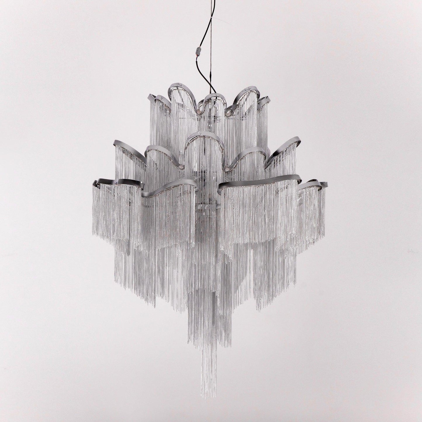 Stream Chain Chandelier - Modern Design with Adjustable Length & LED L