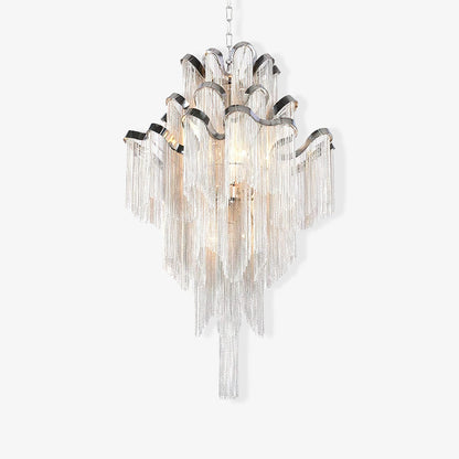 Stream Chain Chandelier - Modern Design with Adjustable Length & LED L