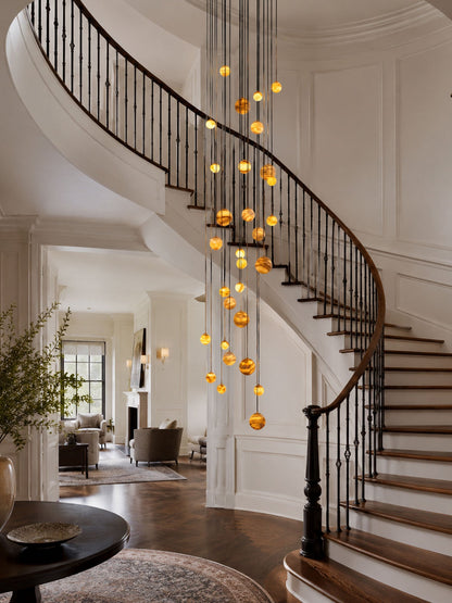 Sultana Alabaster Cluster Chandelier - Elegant Design, Adjustable Heig