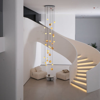 Sultana Alabaster Cluster Chandelier - Elegant Design, Adjustable Heig