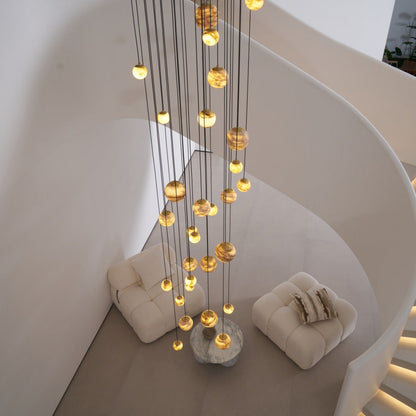 Sultana Alabaster Cluster Chandelier - Elegant Design, Adjustable Heig
