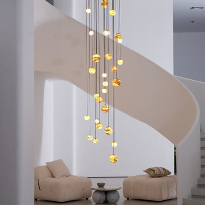 Sultana Alabaster Cluster Chandelier - Elegant Design, Adjustable Heig