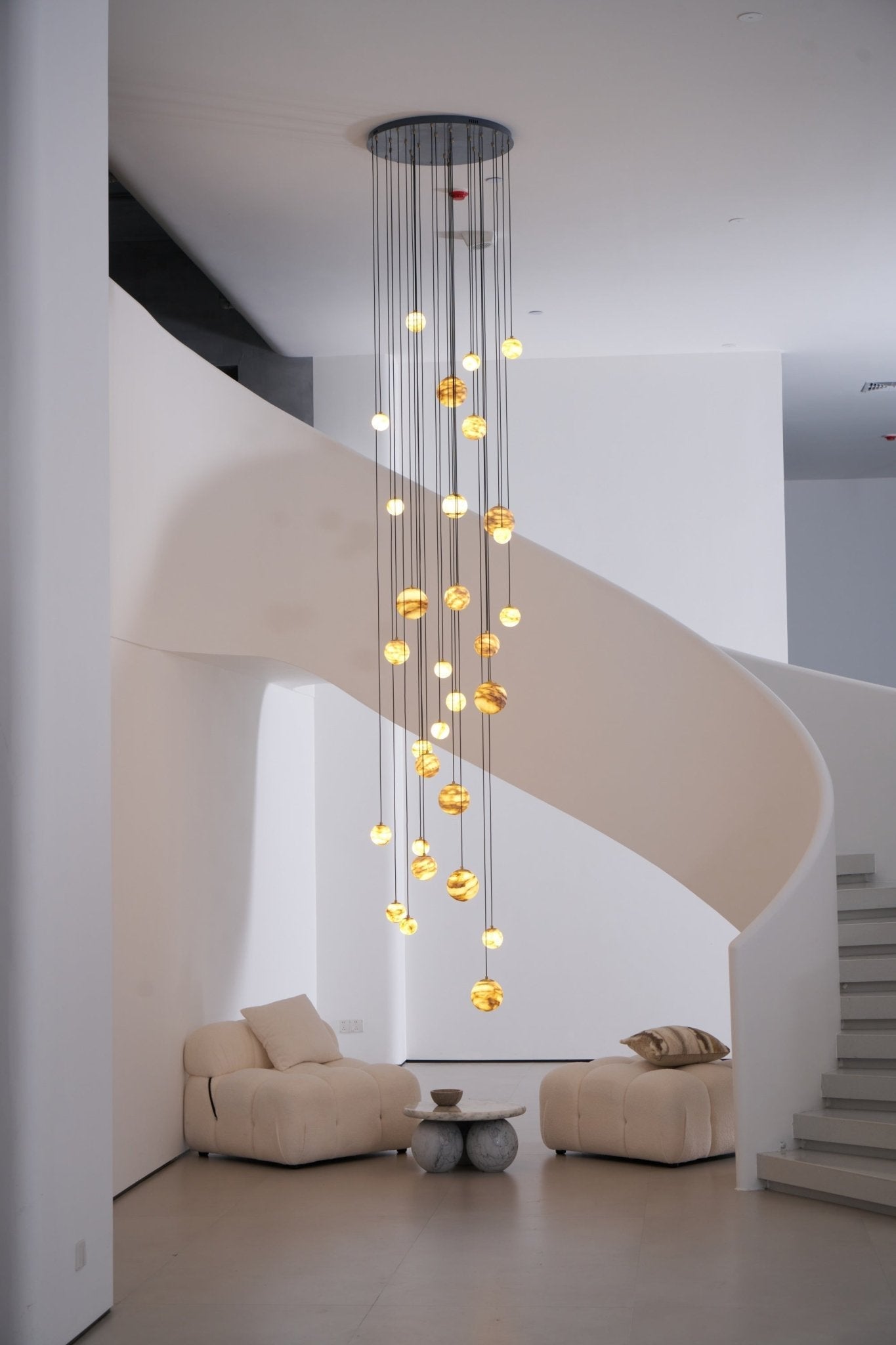 Sultana Alabaster Cluster Chandelier - Elegant Design, Adjustable Heig