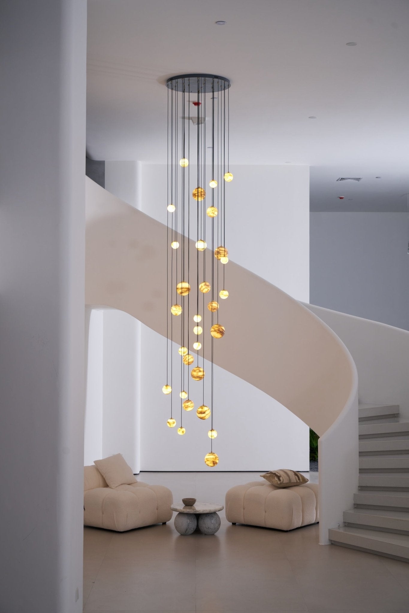 Sultana Alabaster Cluster Chandelier - Elegant Design, Adjustable Heig