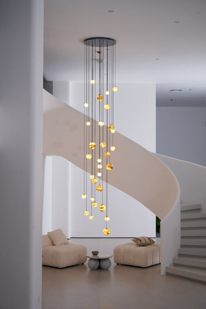 Sultana Alabaster Cluster Chandelier - Elegant Design, Adjustable Heig