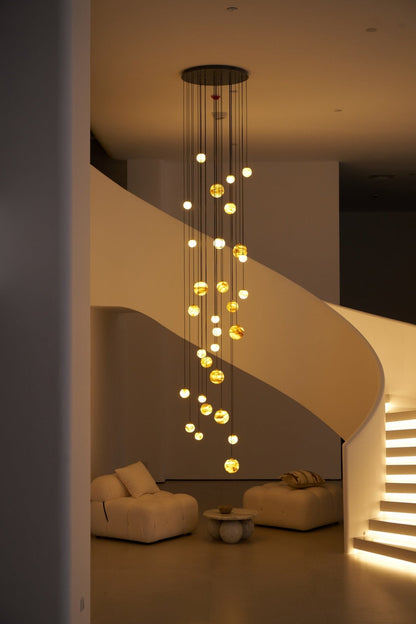 Sultana Alabaster Cluster Chandelier - Elegant Design, Adjustable Heig