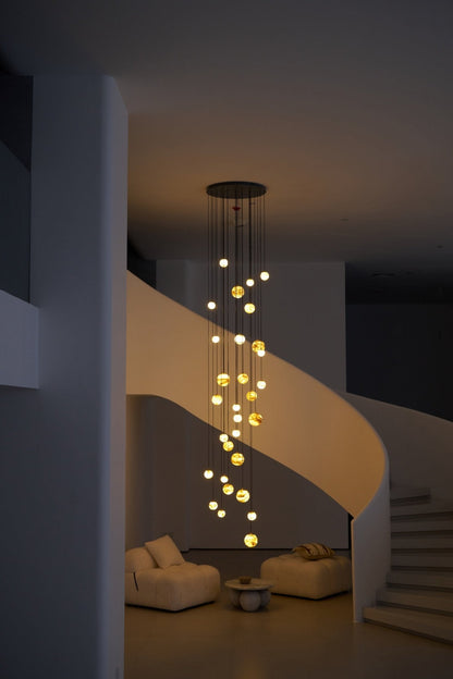 Sultana Alabaster Cluster Chandelier - Elegant Design, Adjustable Heig
